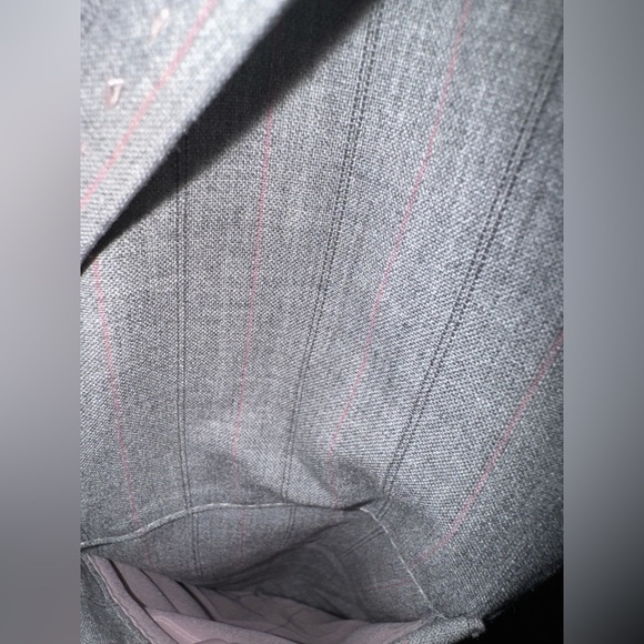 The Limited Light Gray/Pink Pinstripe Blazer - Picture 11 of 15